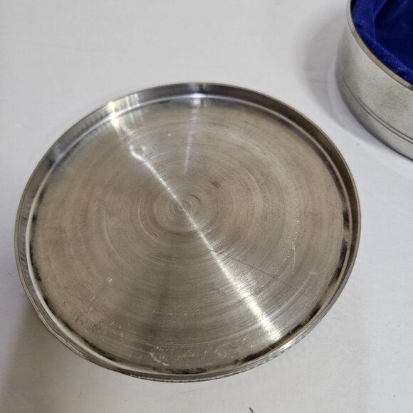 Vintage Rare Salisbury United States Congress Pewter Jewelry Trinket Box Blue - Picture 4 of 10